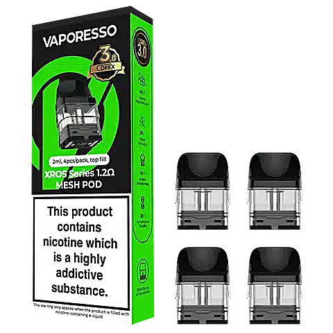 Corex 3.0 XROS Series Replacement Pod By Vaporesso | 2ml | 4 Pack | Mesh 1.2ohm product image